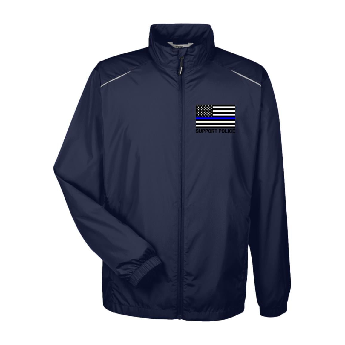 Support Police Blue Line American USA Flag Men's Jacket