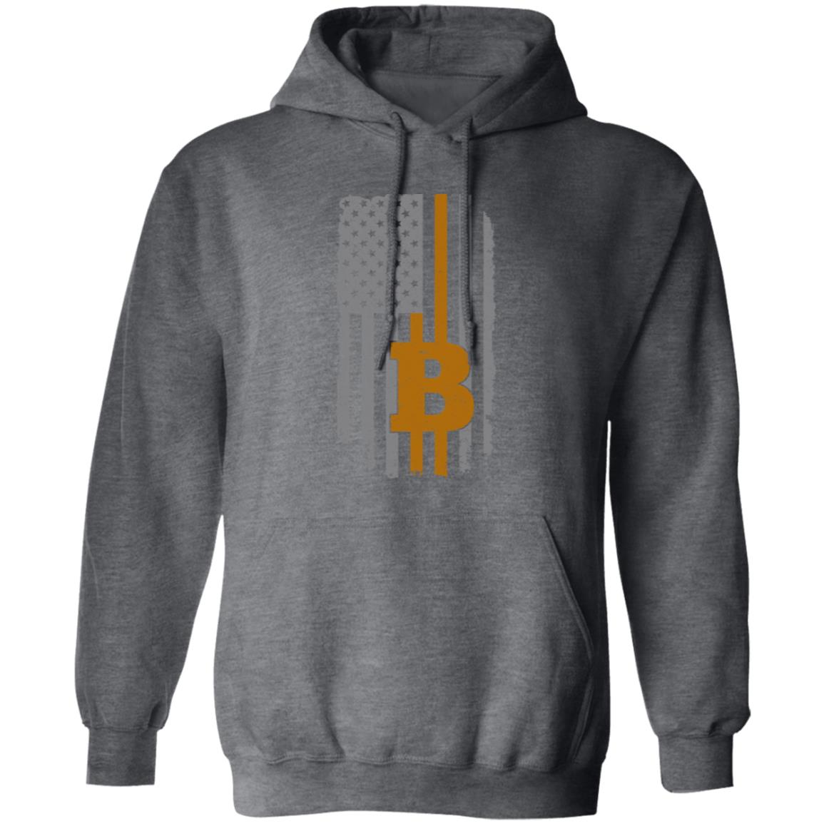 BTC Bitcoin American Flag Pullover Hoodie