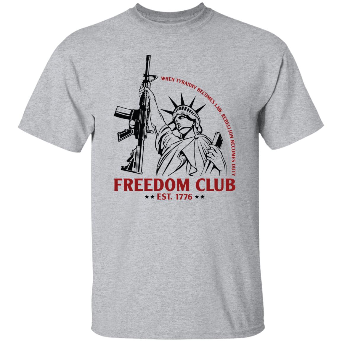 Freedom Club 1776 American Patriotic USA T-Shirt