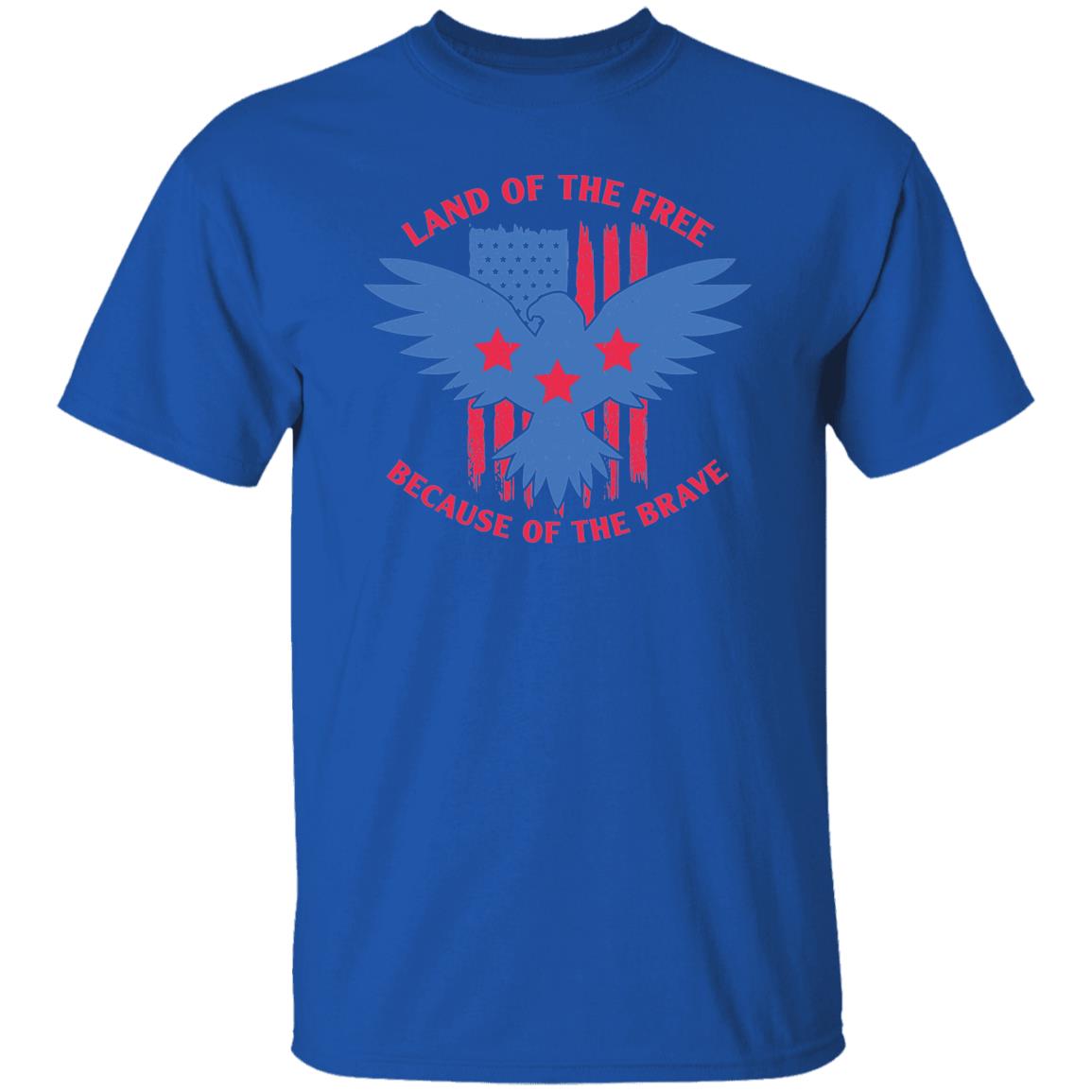 Land of the Free Because of the Brave USA Patriot T-Shirt