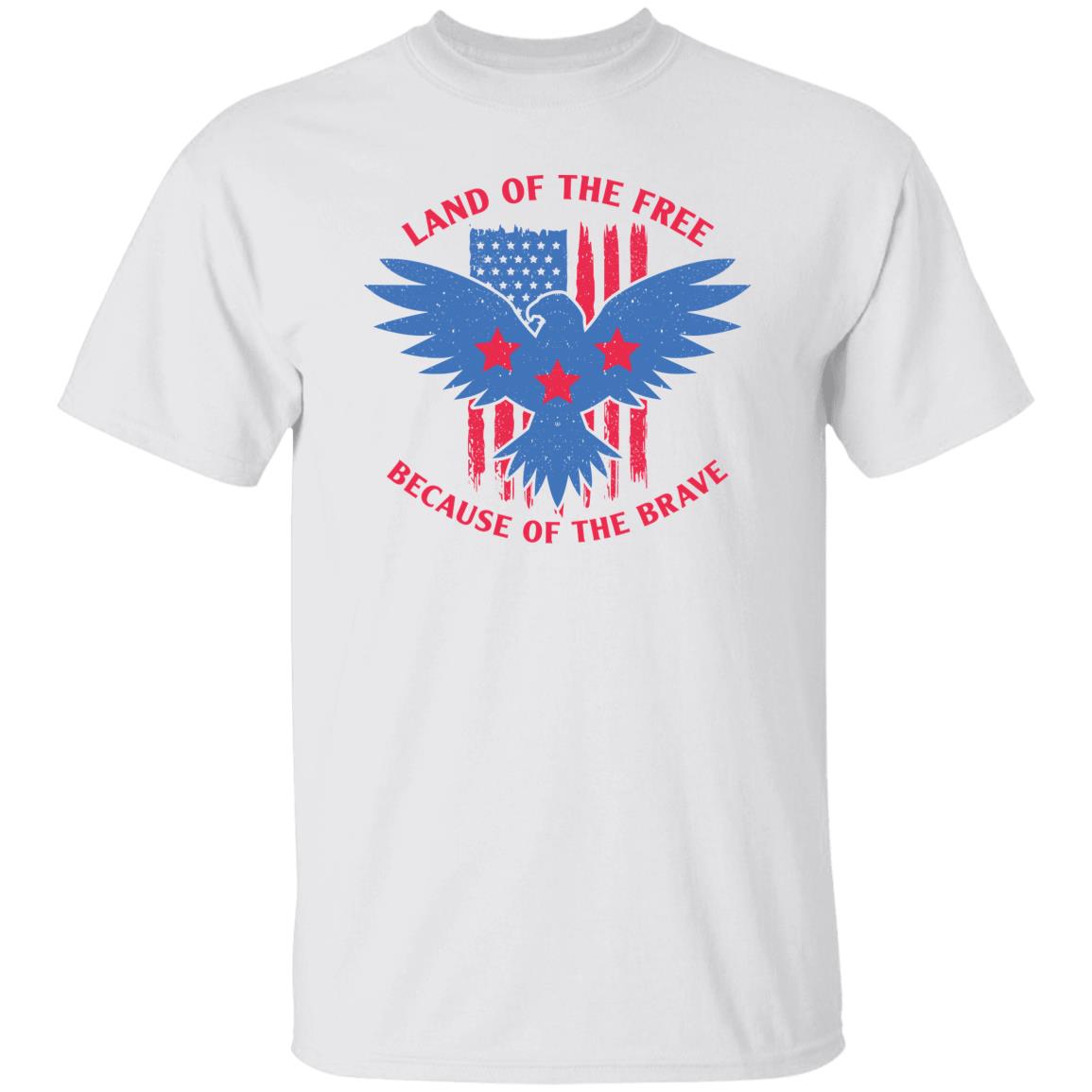 Land of the Free Because of the Brave USA Patriot T-Shirt