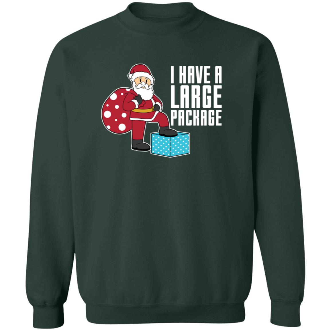 I Have A Large Package Funny Santa Christmas Crewneck Sweatshirt