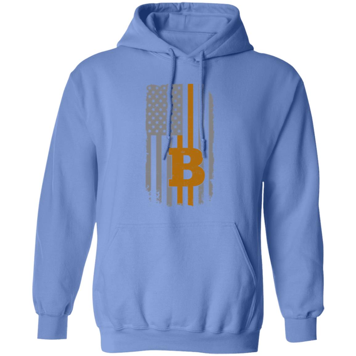 BTC Bitcoin American Flag Pullover Hoodie