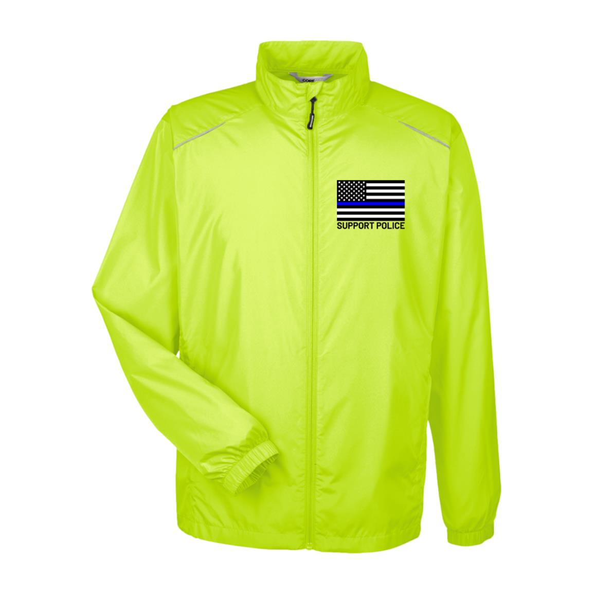 Support Police Blue Line American USA Flag Men's Jacket