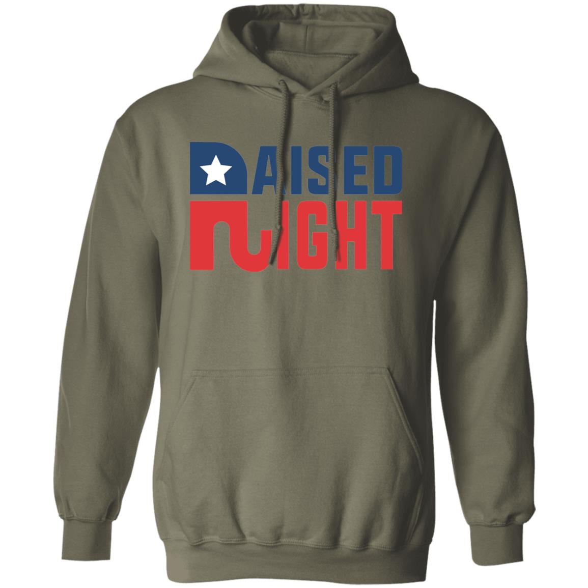 Raised Right Republican American Patriot Merica Pullover Hoodie