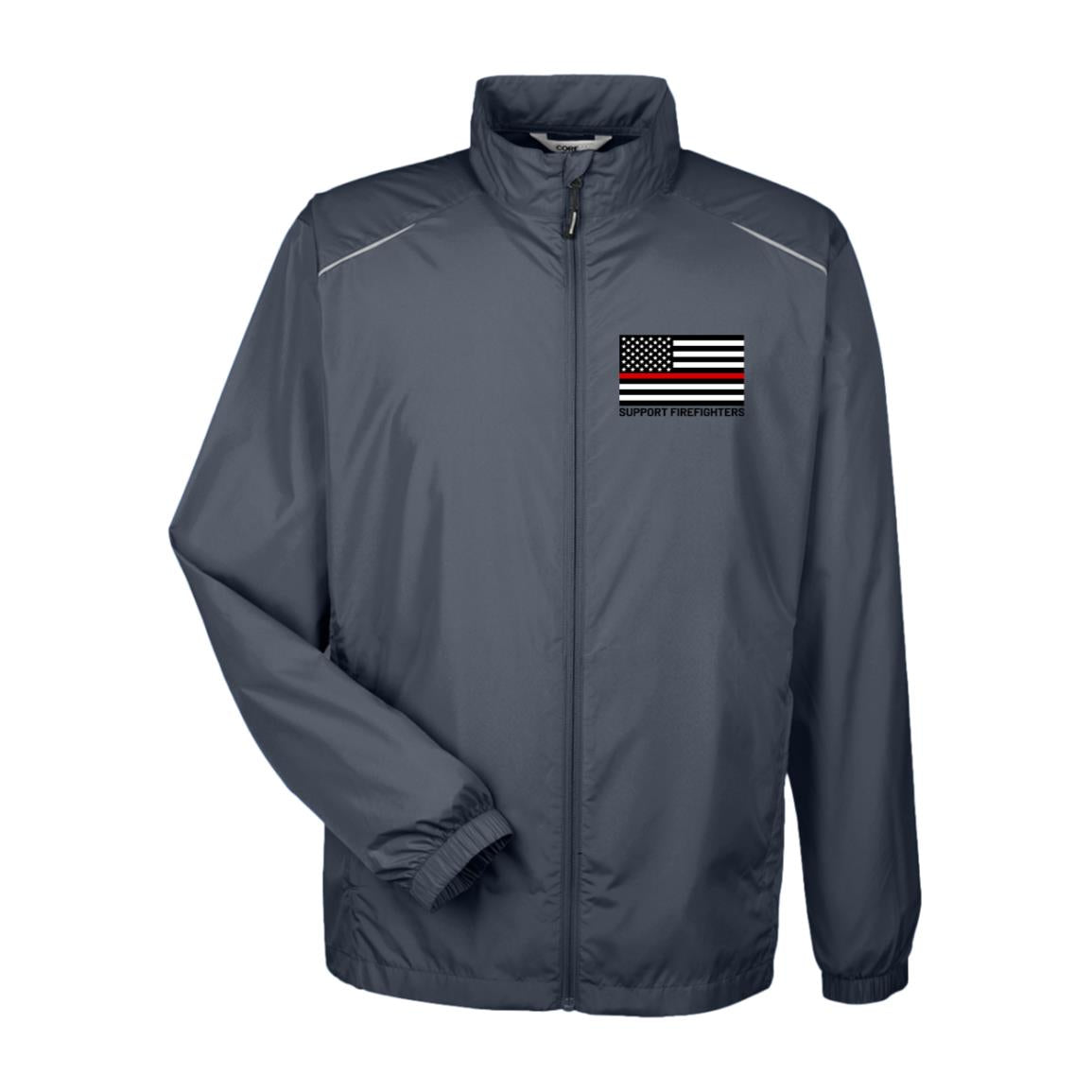 Red Line Support Firefighters American USA Flag Men's Jacket