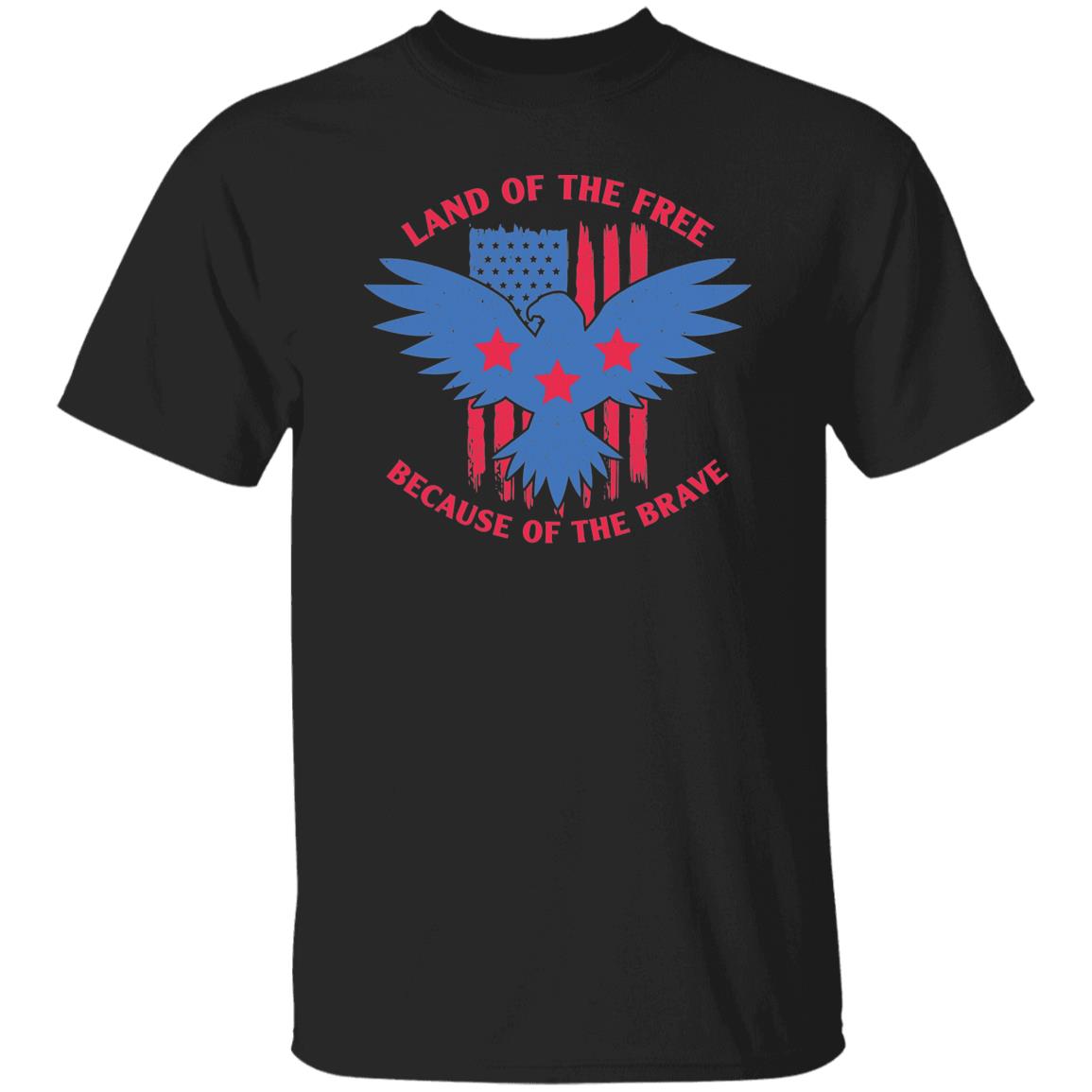 Land of the Free Because of the Brave USA Patriot T-Shirt