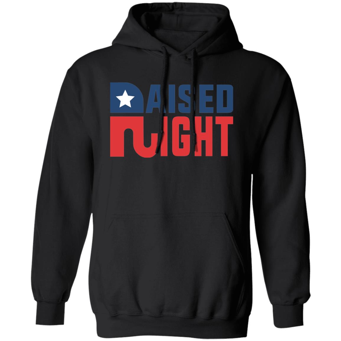 Raised Right Republican American Patriot Merica Pullover Hoodie