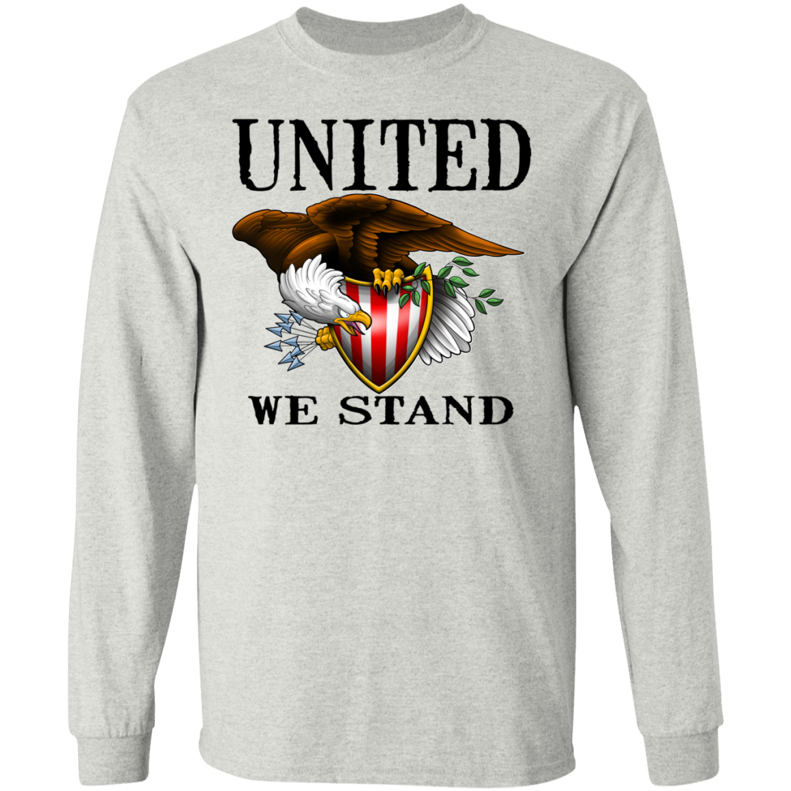 United We Stand Bald Eagle Long Sleeve T-Shirt