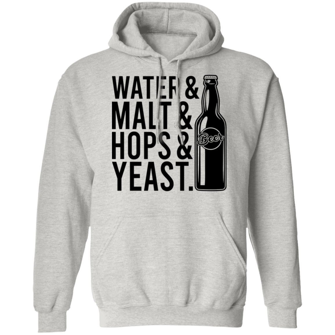 Water & Malt & Hops & Yeast Beer Pullover Hoodie