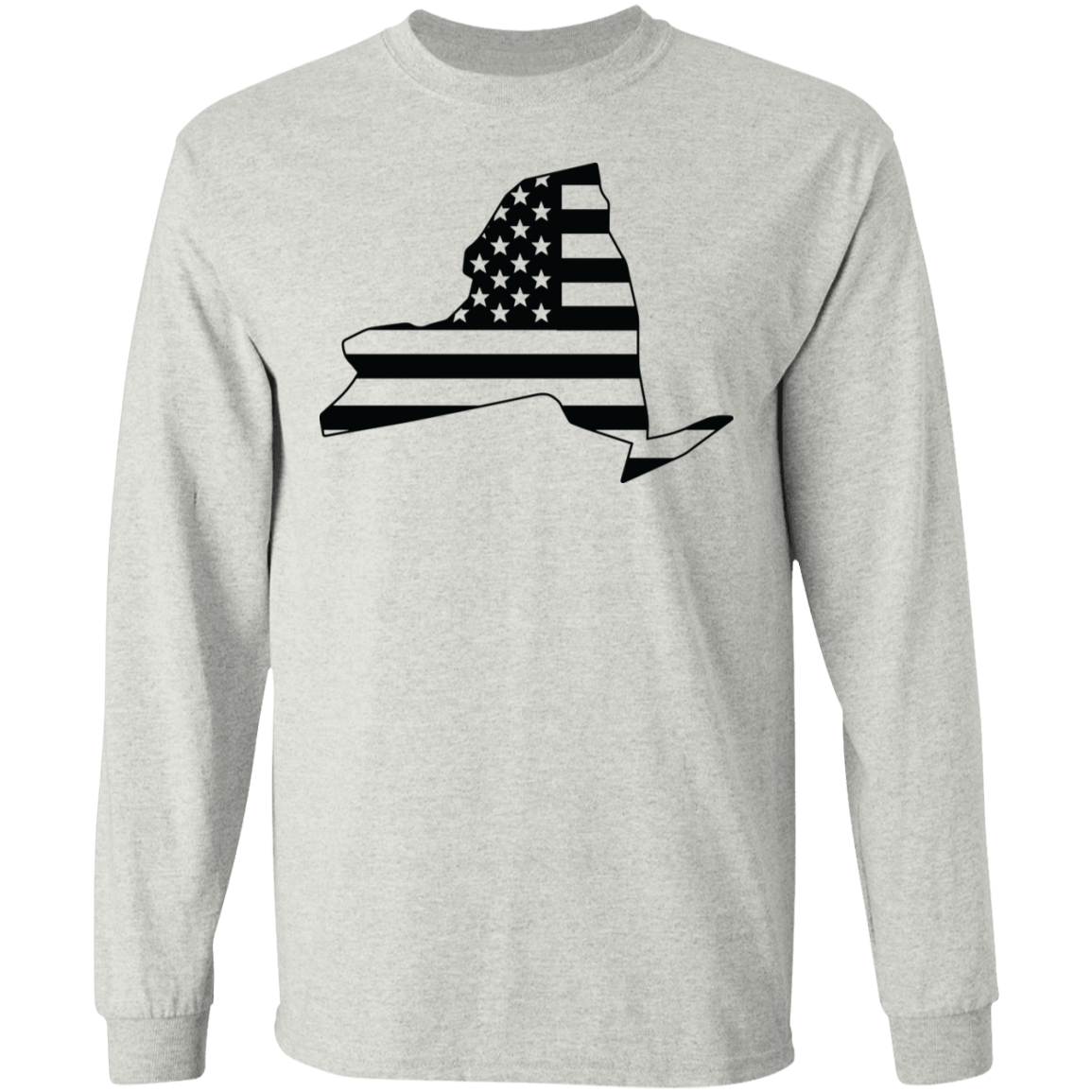 New York American Flag State Long Sleeve T-Shirt