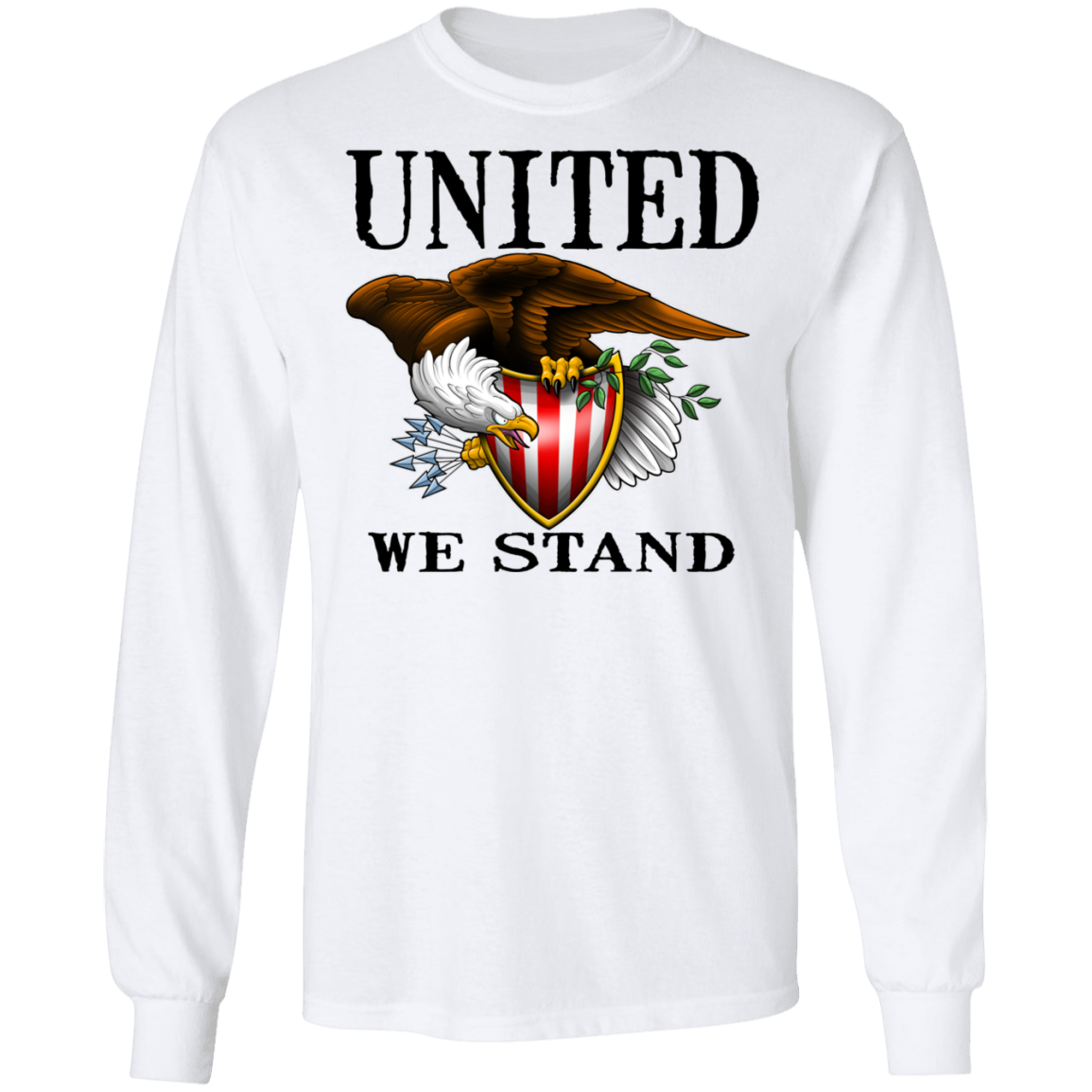 United We Stand Bald Eagle Long Sleeve T-Shirt