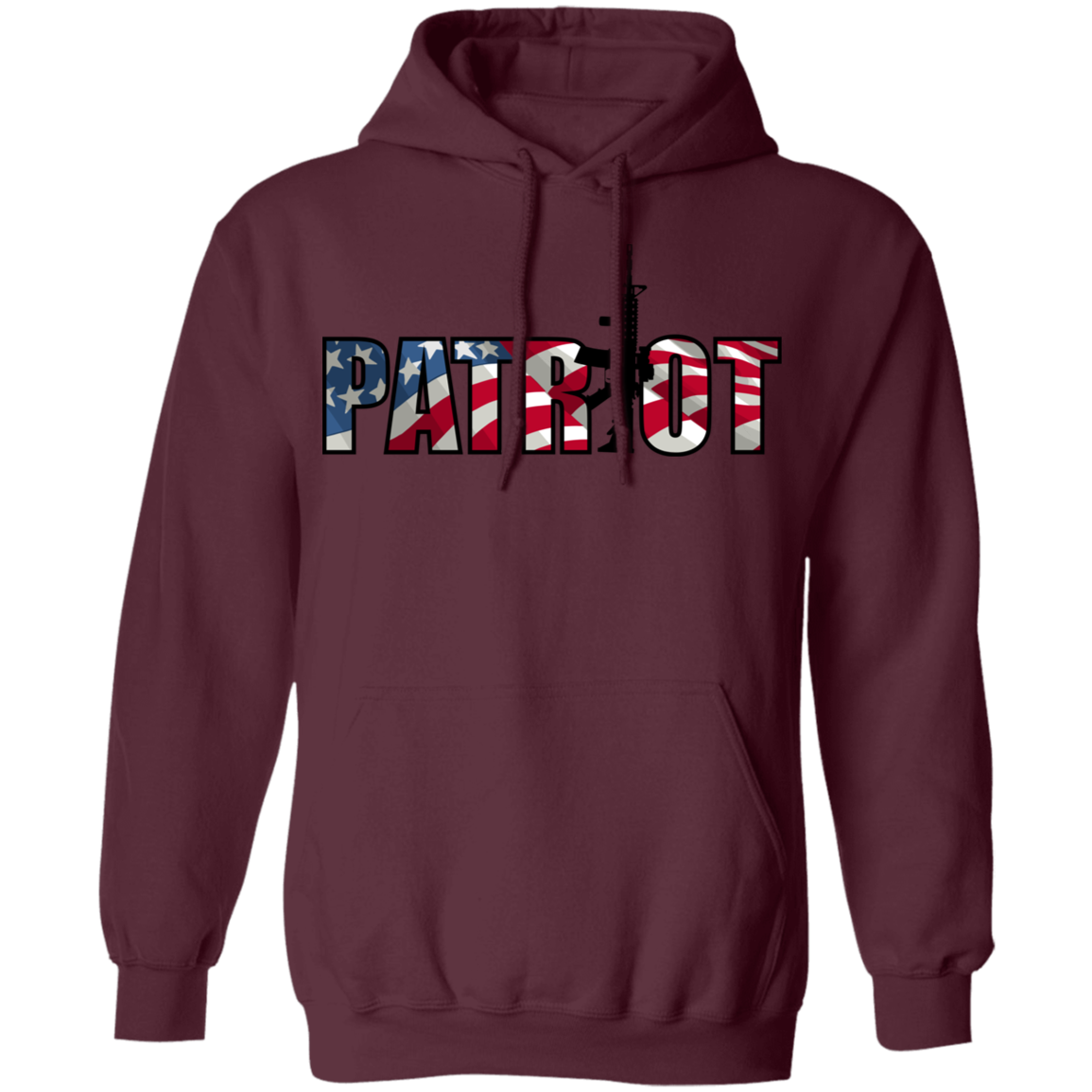 Patriot American Flag Defense Pullover Hoodie