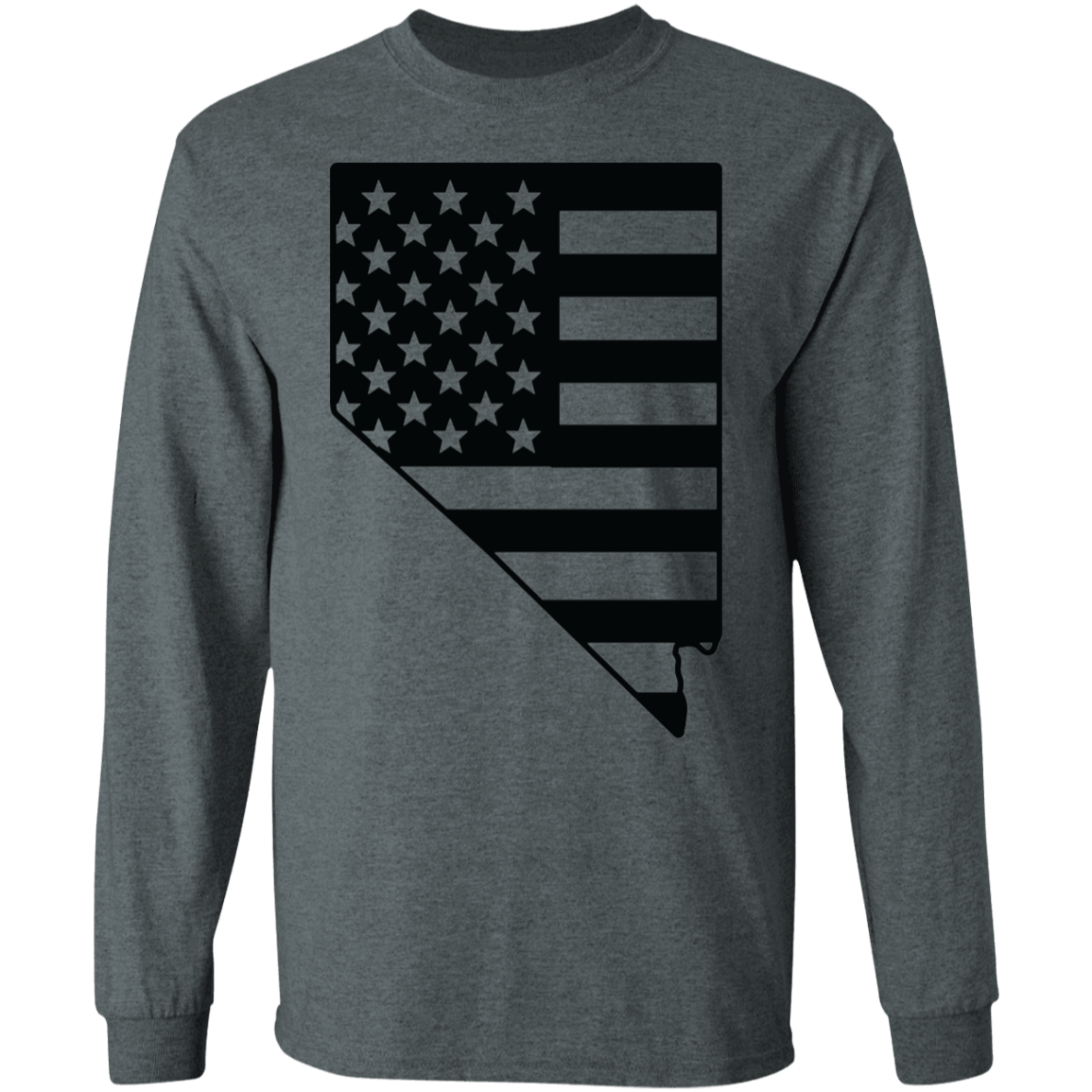 Nevada American Flag State Long Sleeve T-Shirt