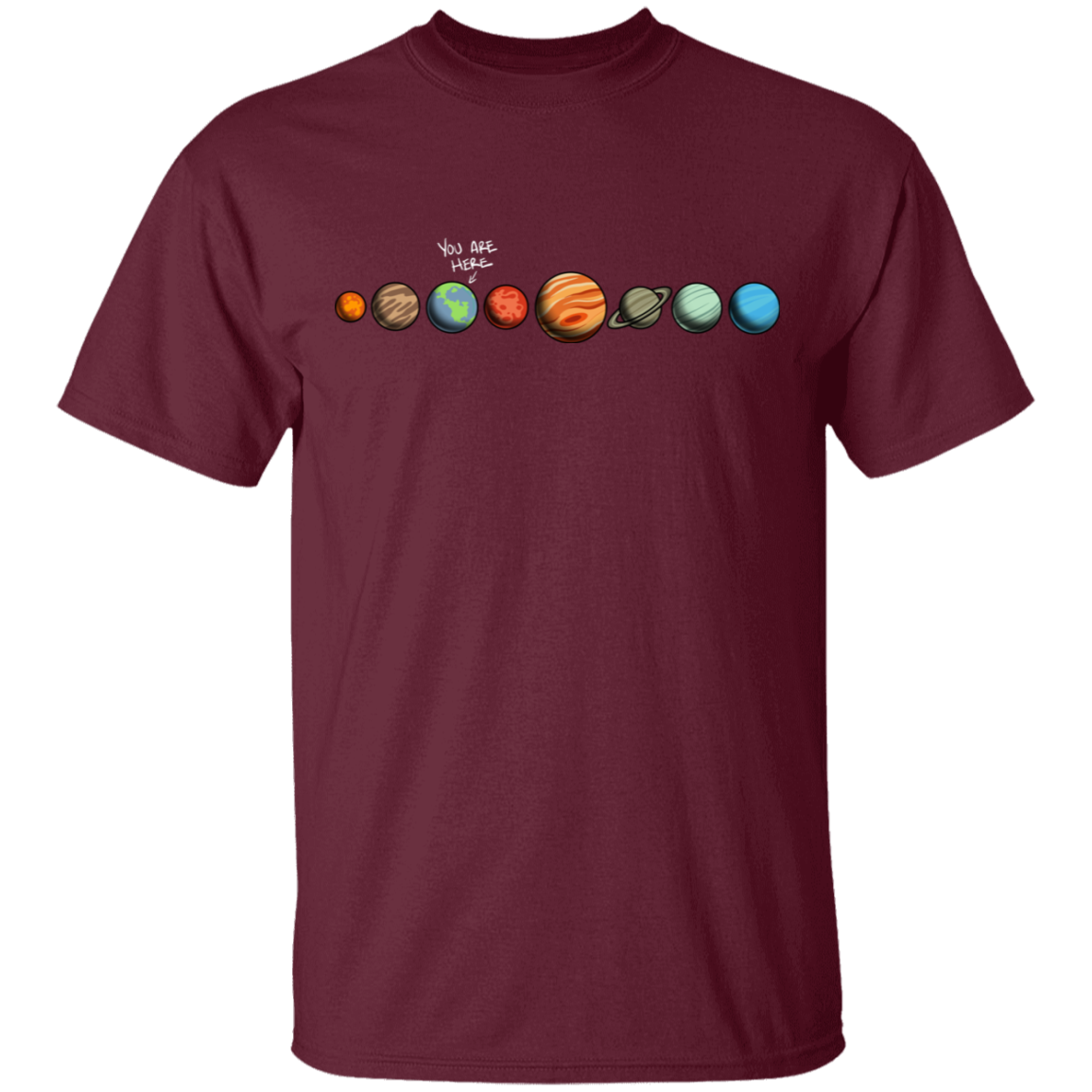 Men's Space Earth You Are Here T-Shirt