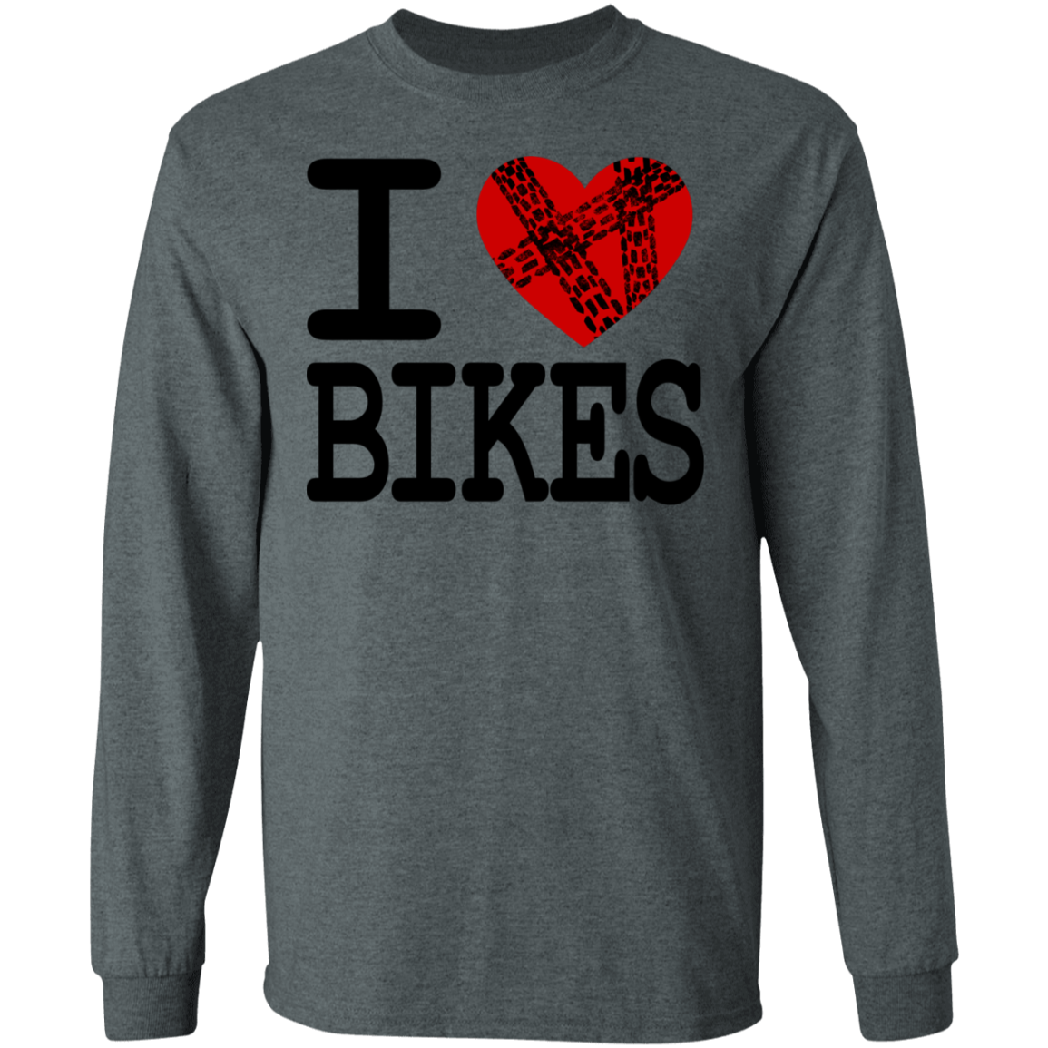 I Heart Bikes Biking Long Sleeve T-Shirt