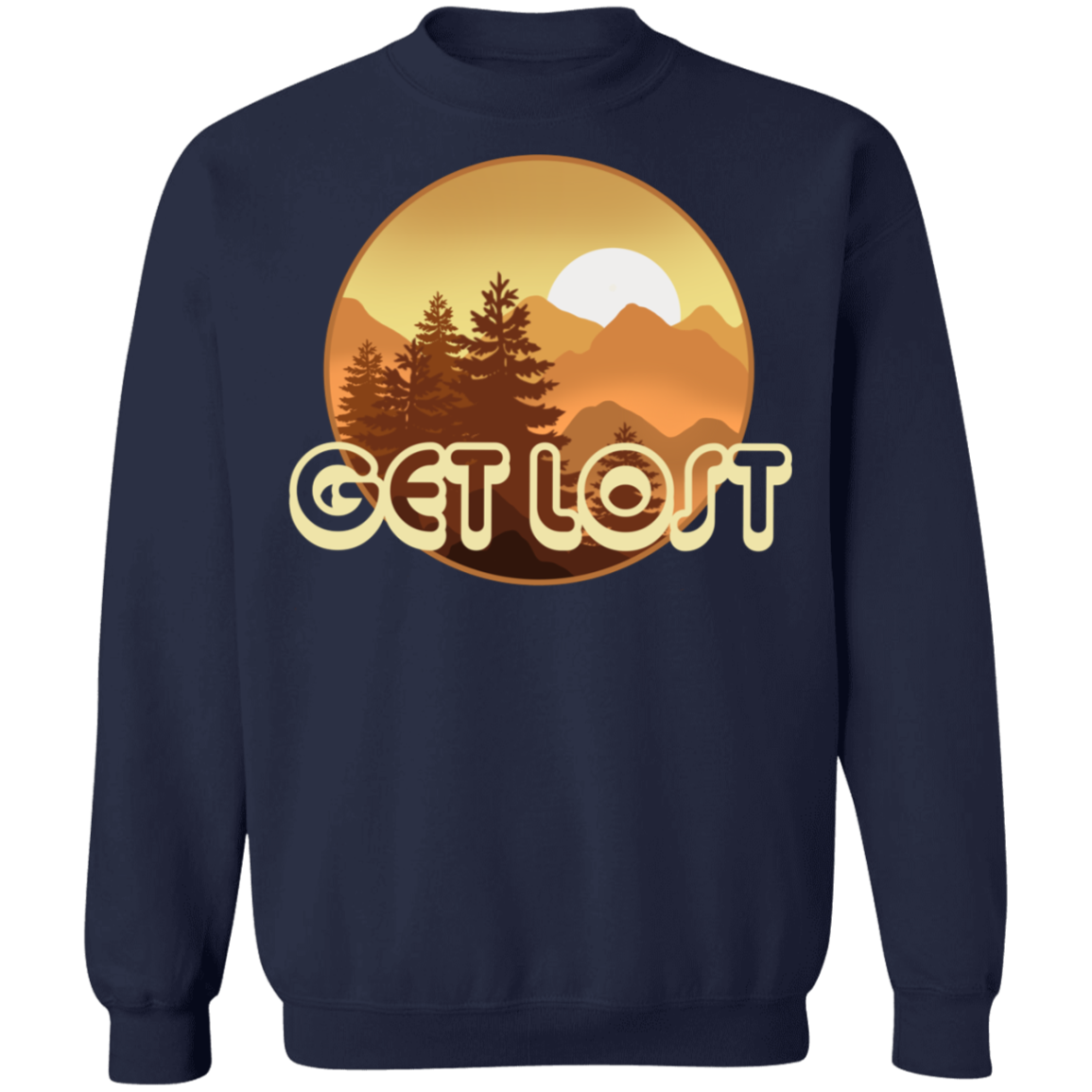 Get Lost in Nature Camping Crewneck Sweatshirt