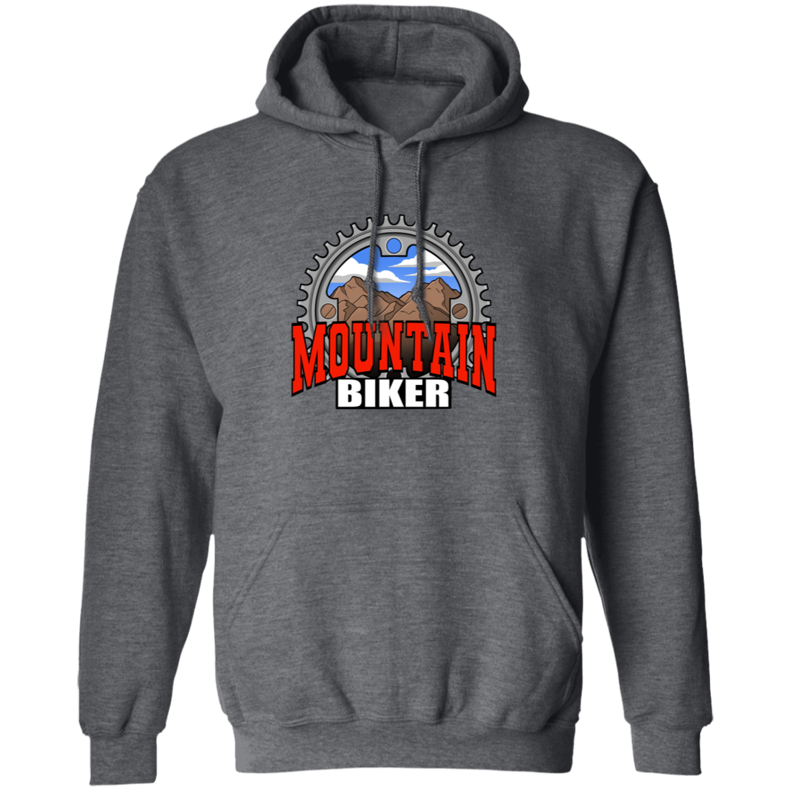 Mountain Biker Scenery Pullover Hoodie