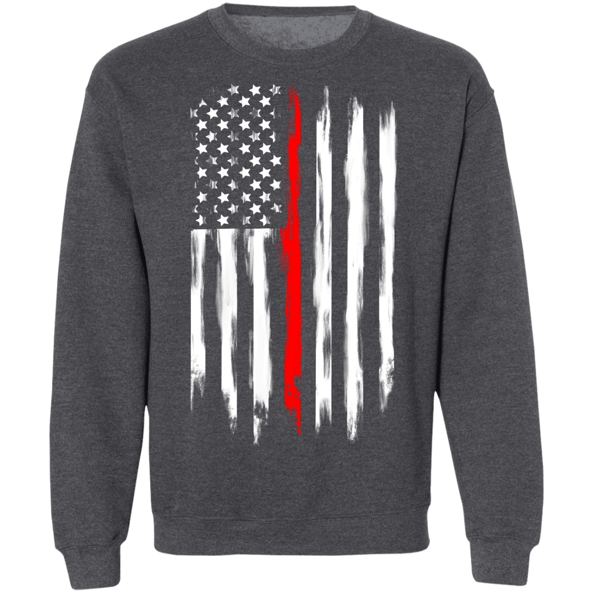 Firefighter Thin Red Line American Flag Crewneck Sweatshirt