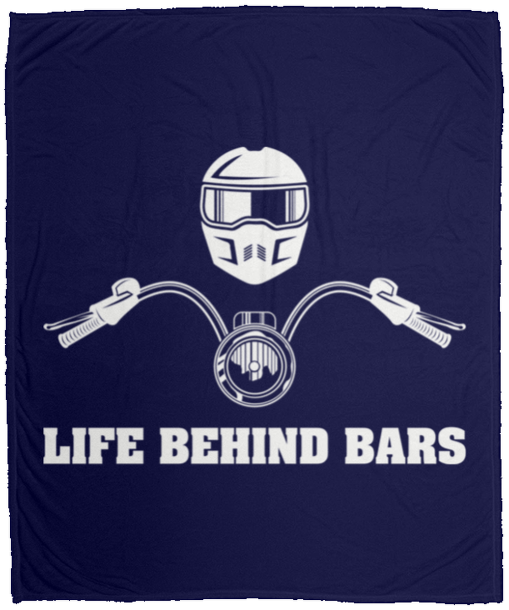 Life Behind Bars Funny Motorcycle Fleece Blanket - 50x60