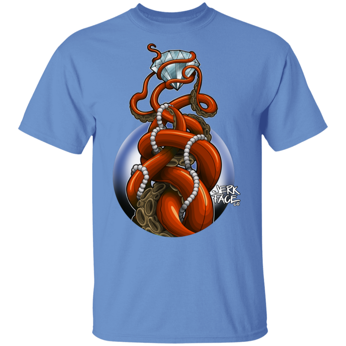 Octopus and Diamond Treasure Saltwater Shipwreck T-Shirt