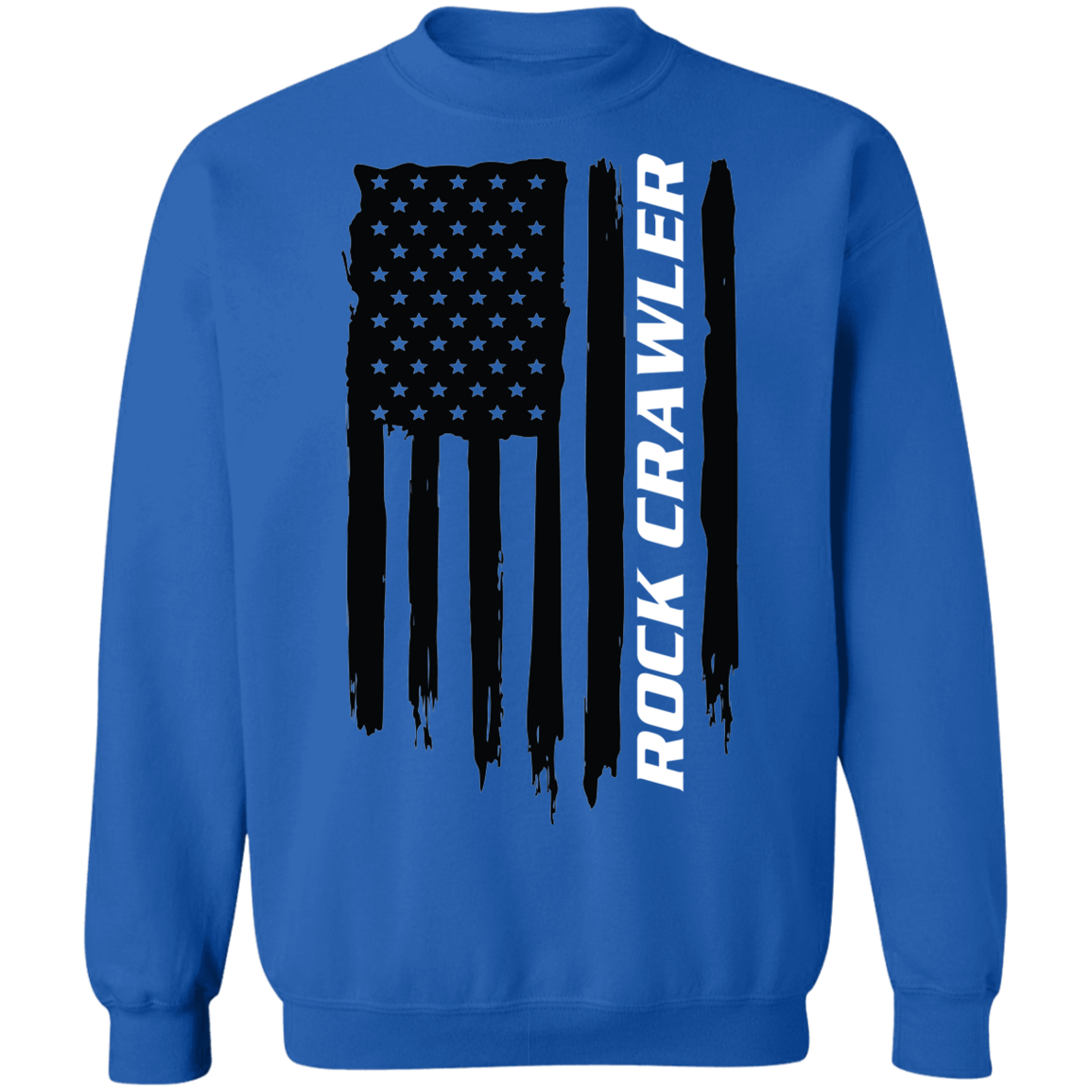 Rock Crawler 4x4 Off-Road American Flag Crewneck Sweatshirt