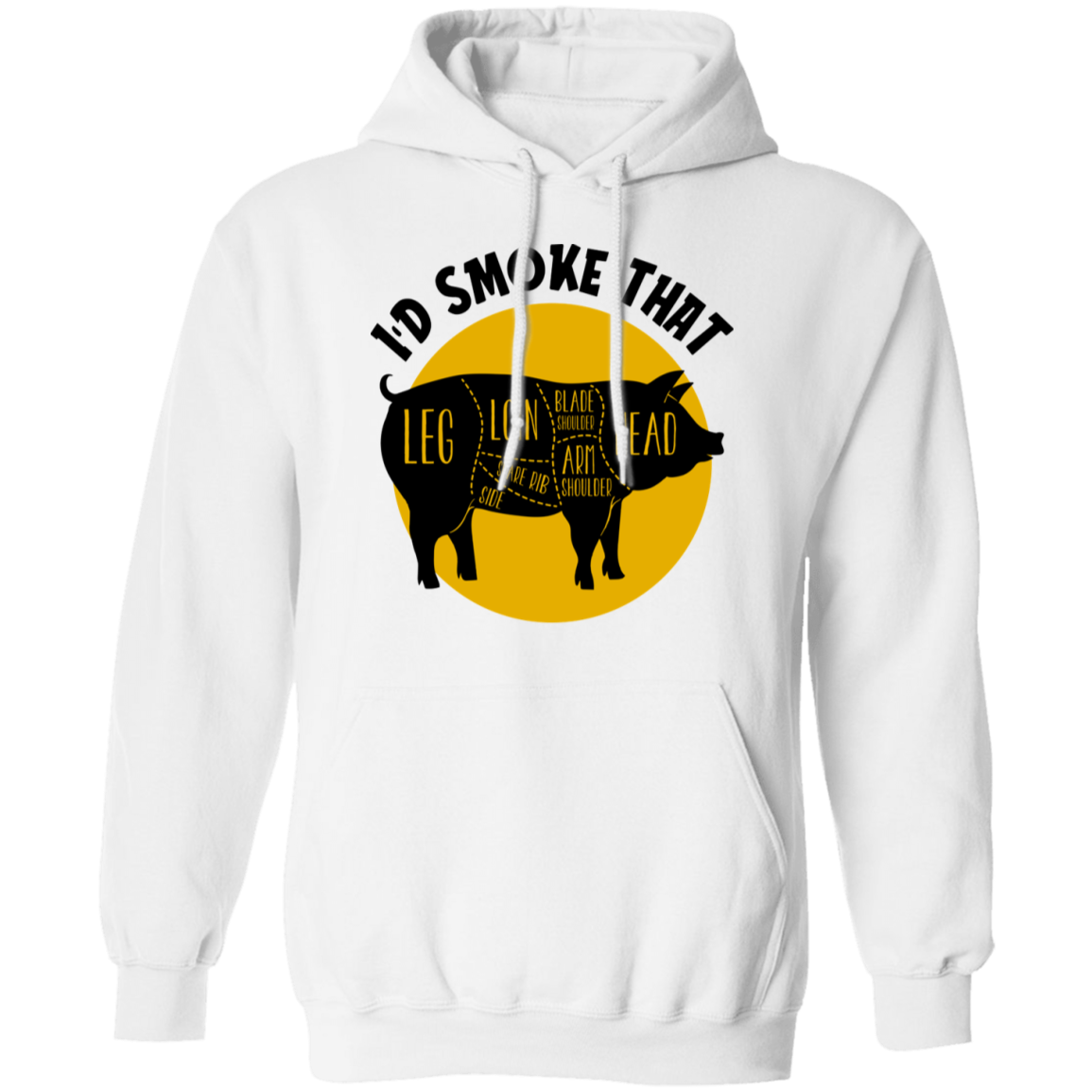 I'd Smoke That Pork BBQ Grilling Pullover Hoodie