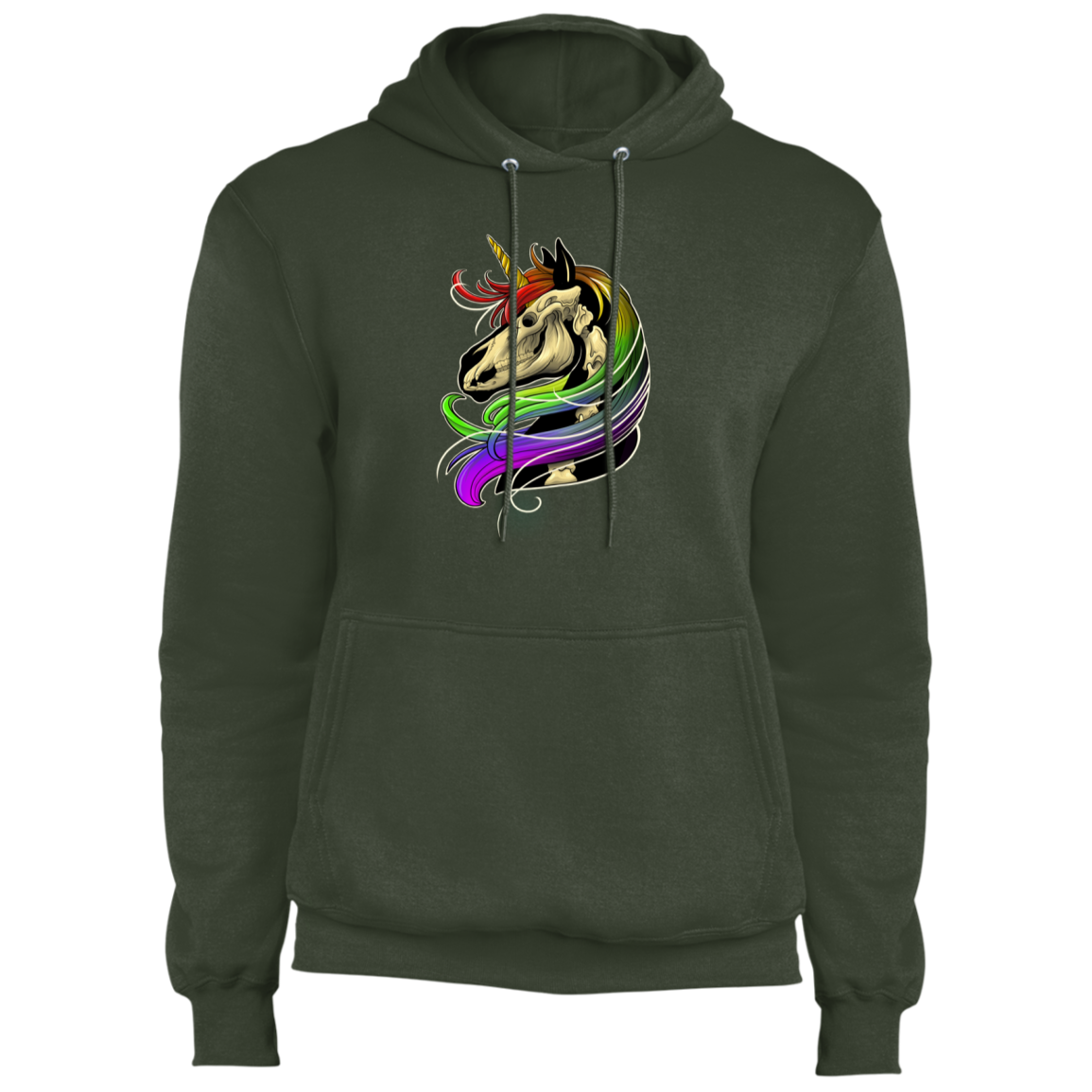 Rainbow Skeleton Unicorn Pullover Hoodie