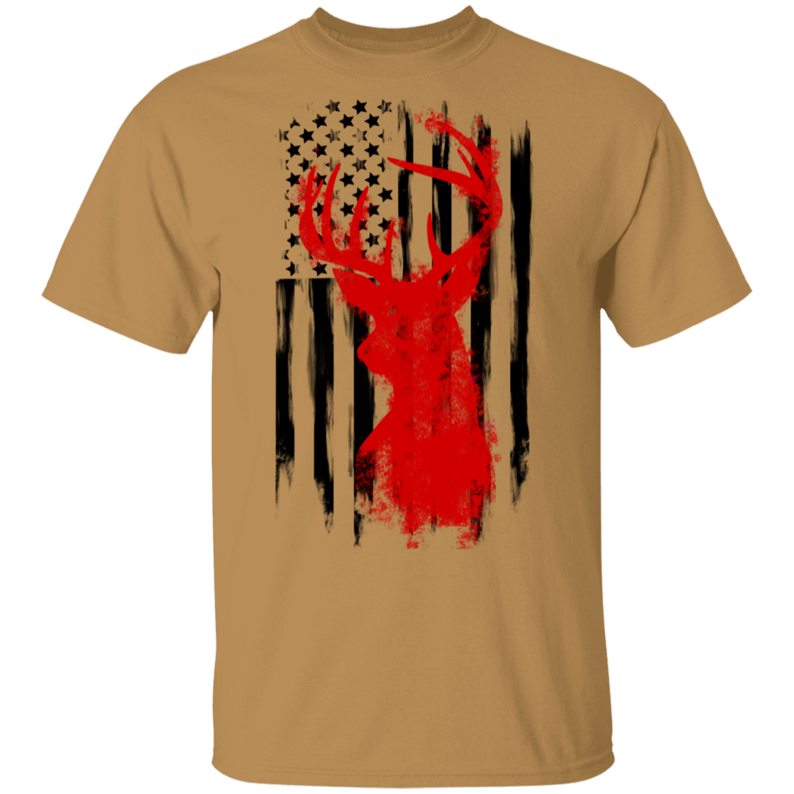 American Flag Hunting Deer T-Shirt
