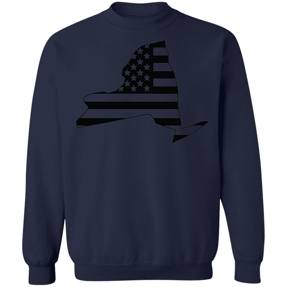 New York NY State American Flag USA Crewneck Sweatshirt