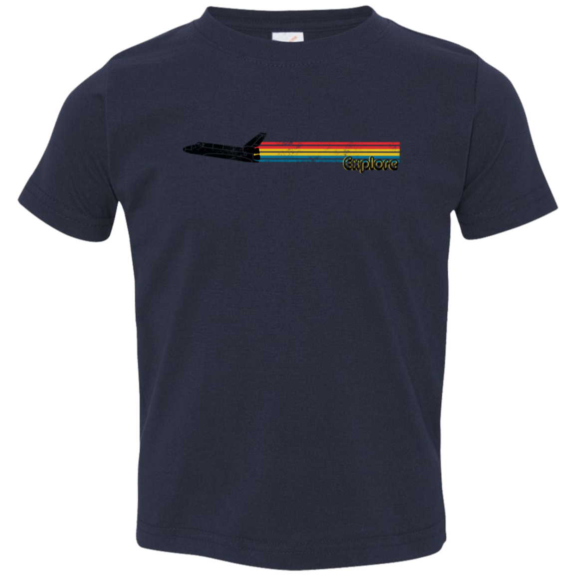 Toddler Space Rocket Ship Explorer Jersey T-Shirt