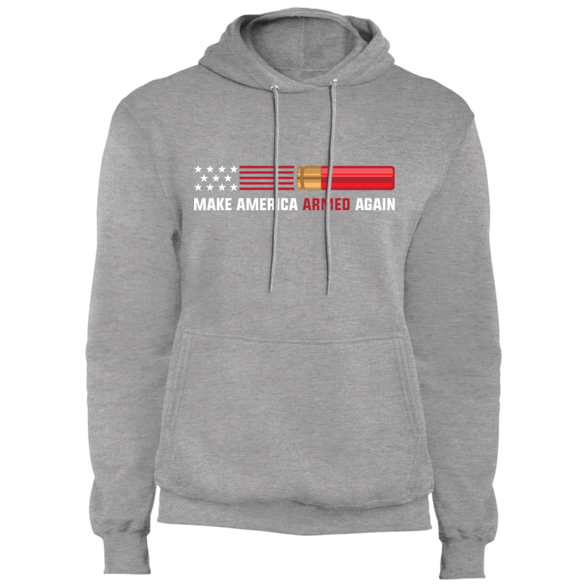 12 Gauge Make American Armed Again Bullet American Flag USA Pullover Hoodie
