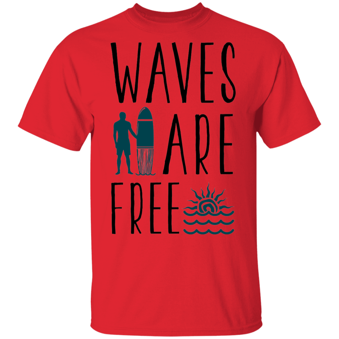 Waves Are Free Surfing T-Shirt