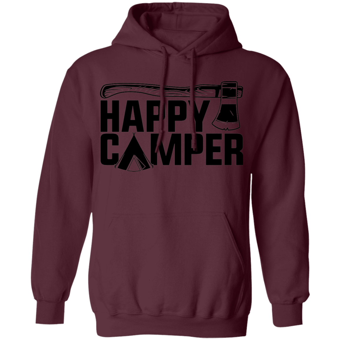 Happy Camper Outdoor Camping Pullover Hoodie