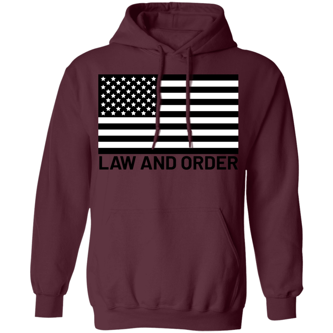 Law and Order American Flag Patriot Pullover Hoodie