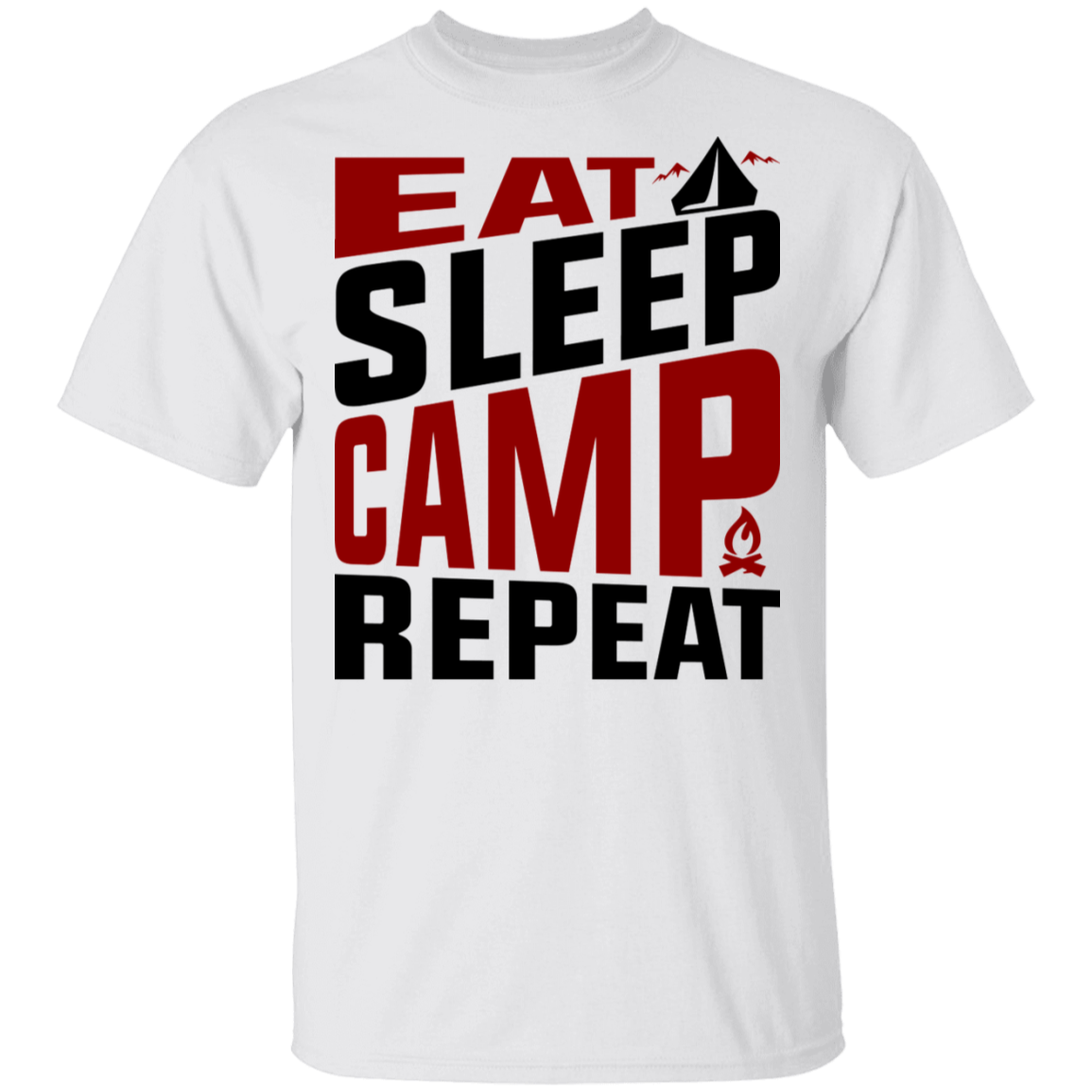 Eat Sleep Camp Repeat Camping T-Shirt