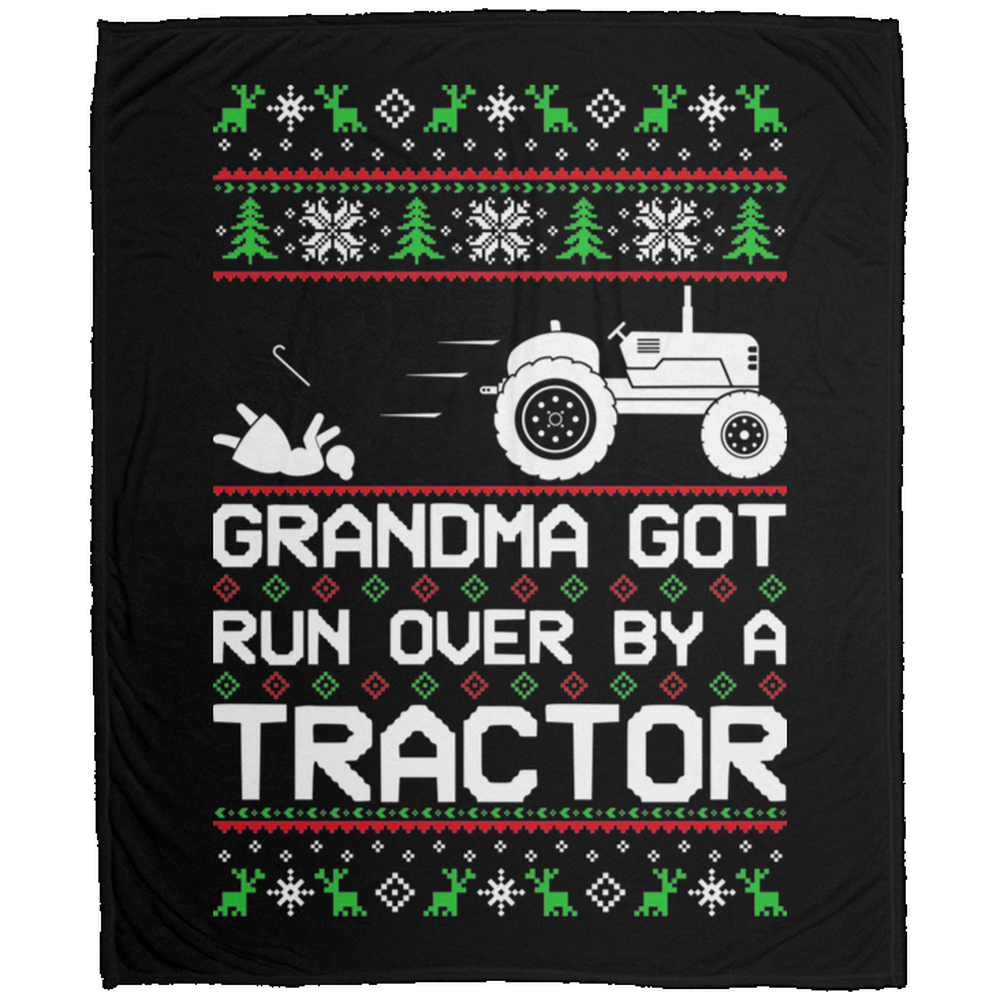 Wheel Spin Addict Christmas Tractor Fleece Blanket - 50x60