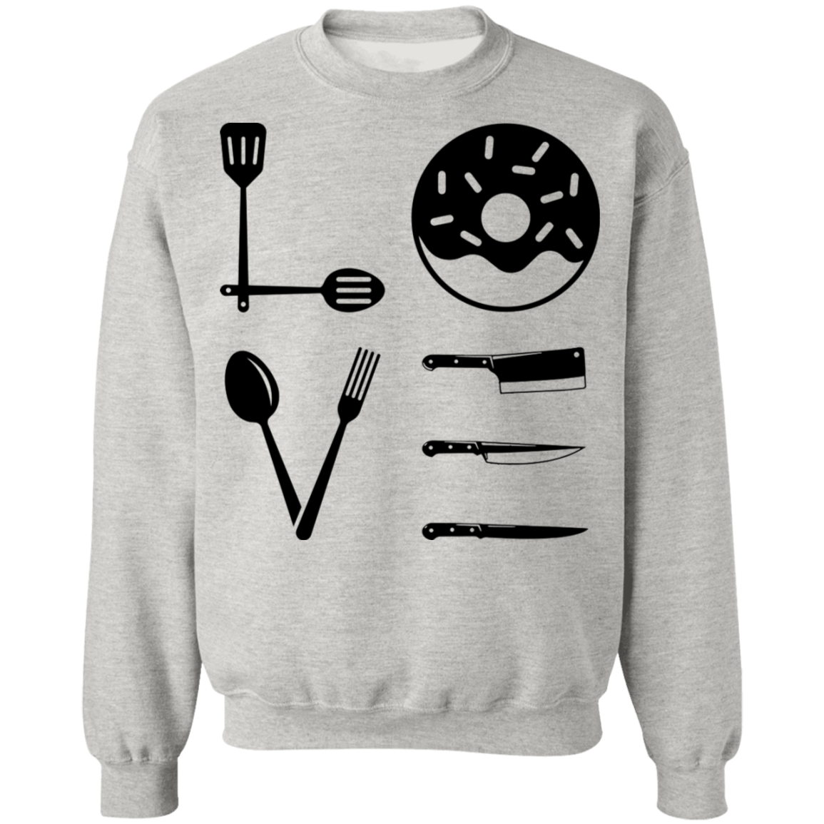 Love Food Cooking Chef Crewneck Sweatshirt