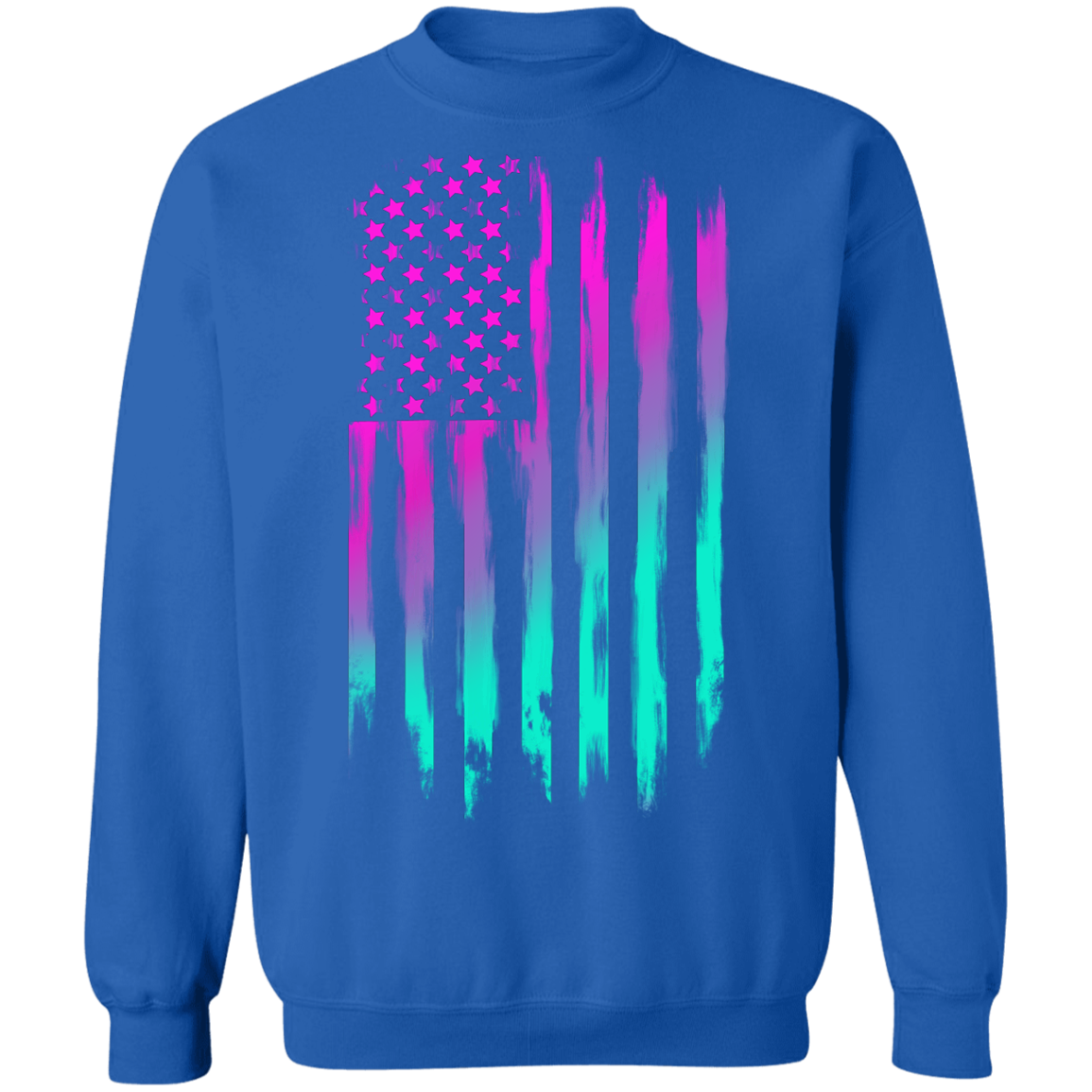 American Flag 80's Retro Crewneck Sweatshirt