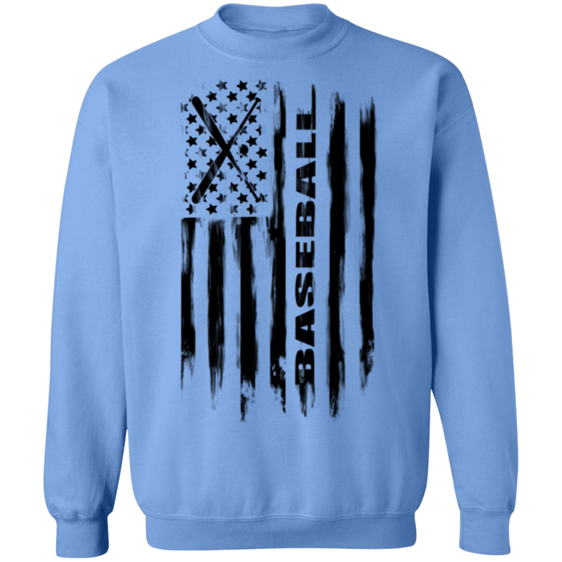 Baseball American Flag Crewneck Sweatshirt