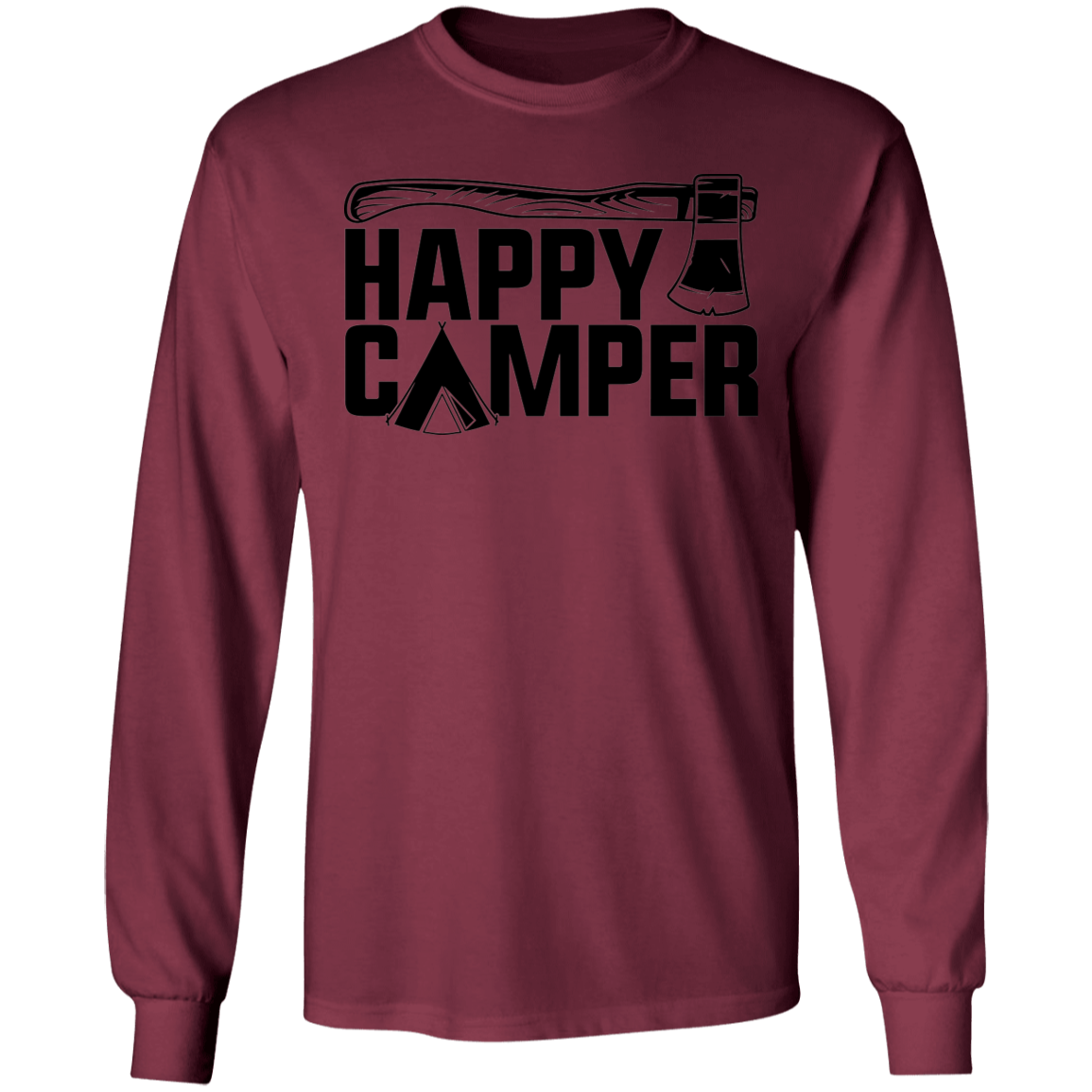 Happy Camper Camping Long Sleeve T-Shirt