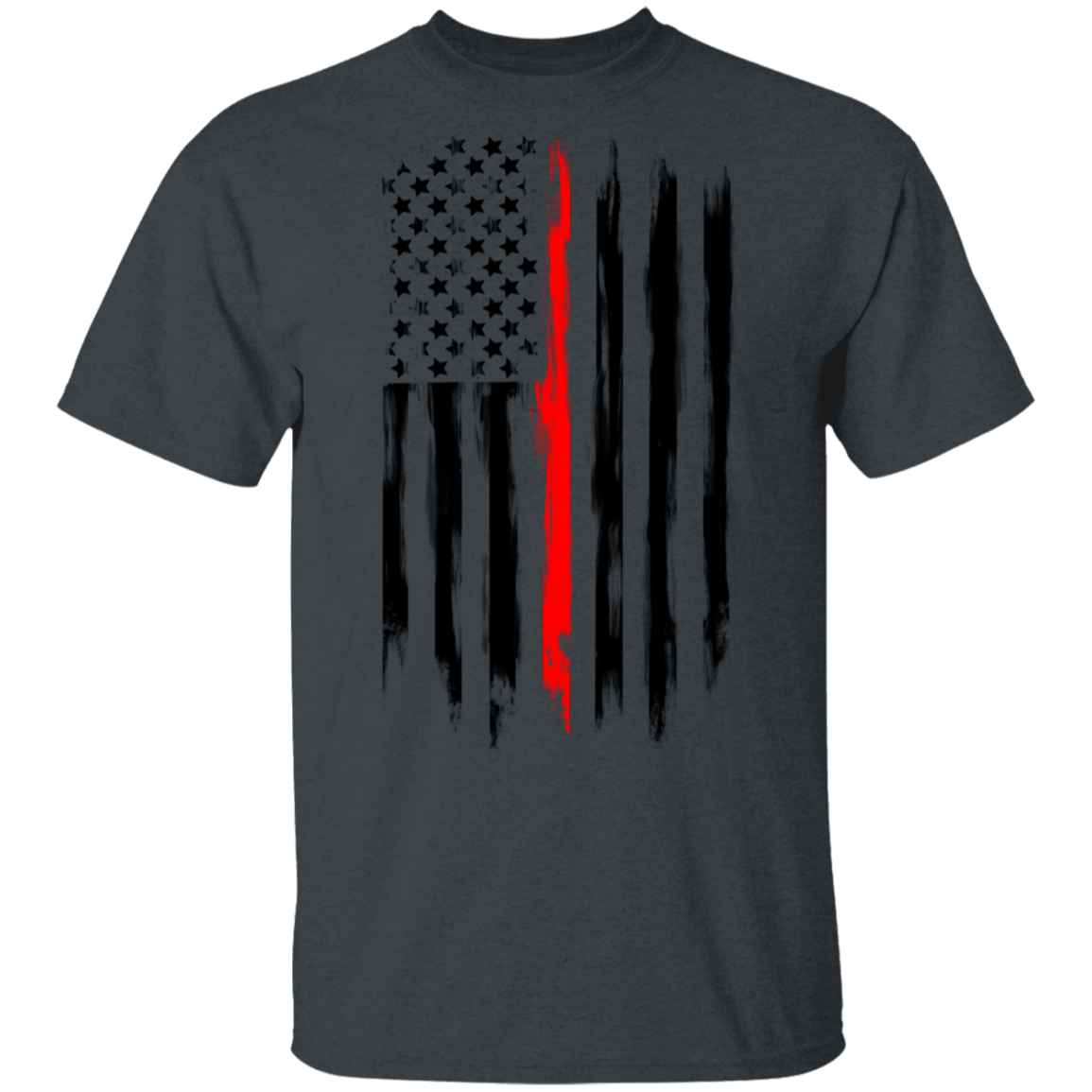 Firefighter Thin Red Line American Flag T-Shirt