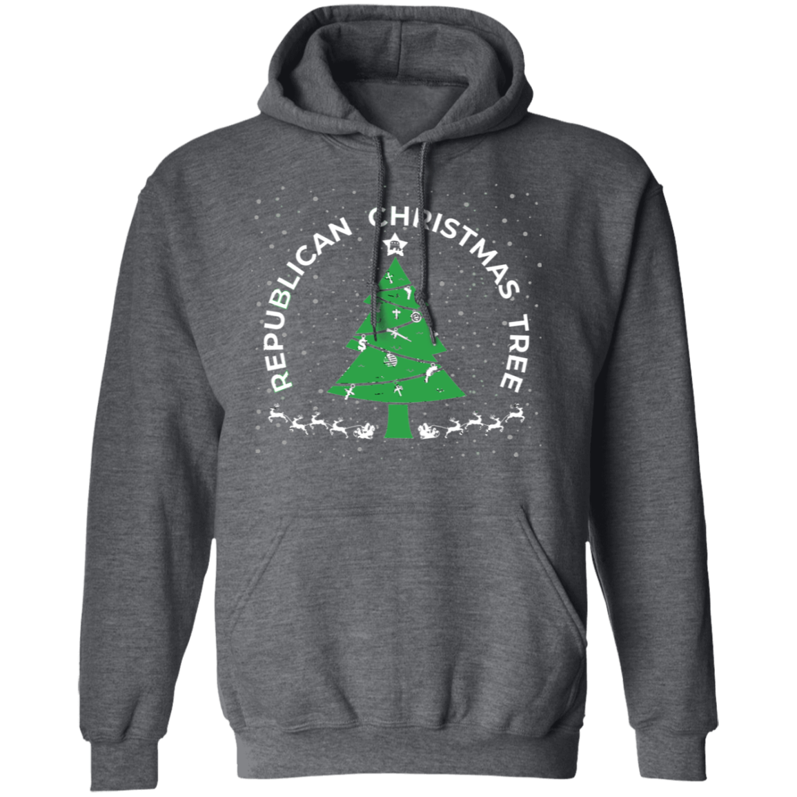 Republican Christmas Tree Ugly Christmas Pullover Hoodie