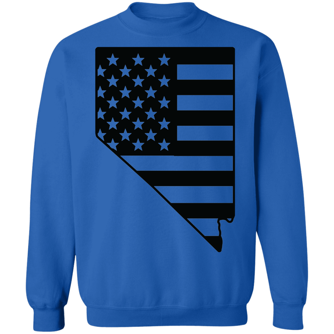 Nevada State American Flag USA Crewneck Sweatshirt