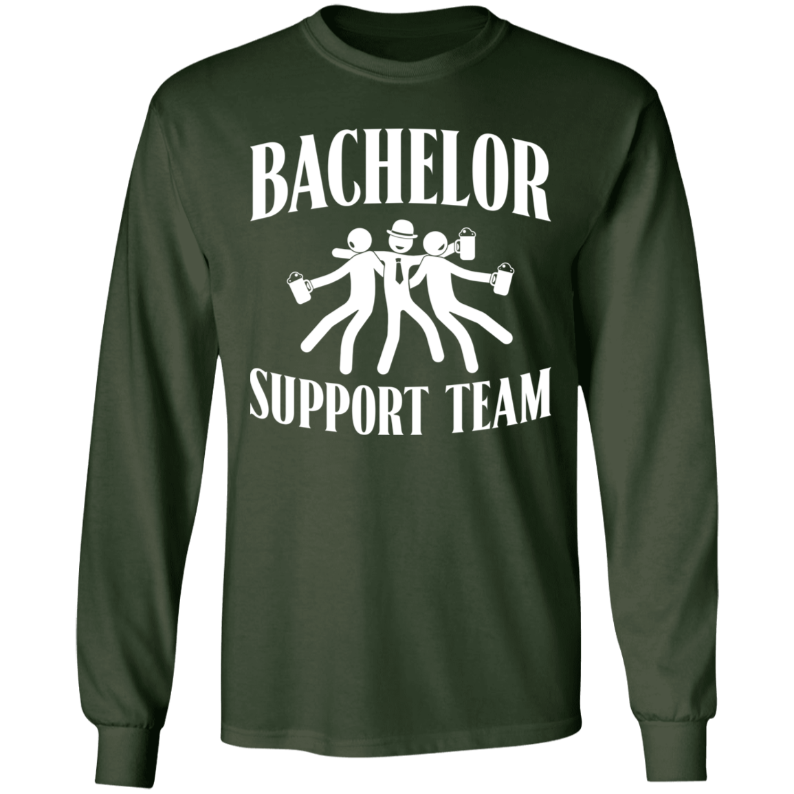 Bachelor Party Funny Support Team Long Sleeve T-Shirt