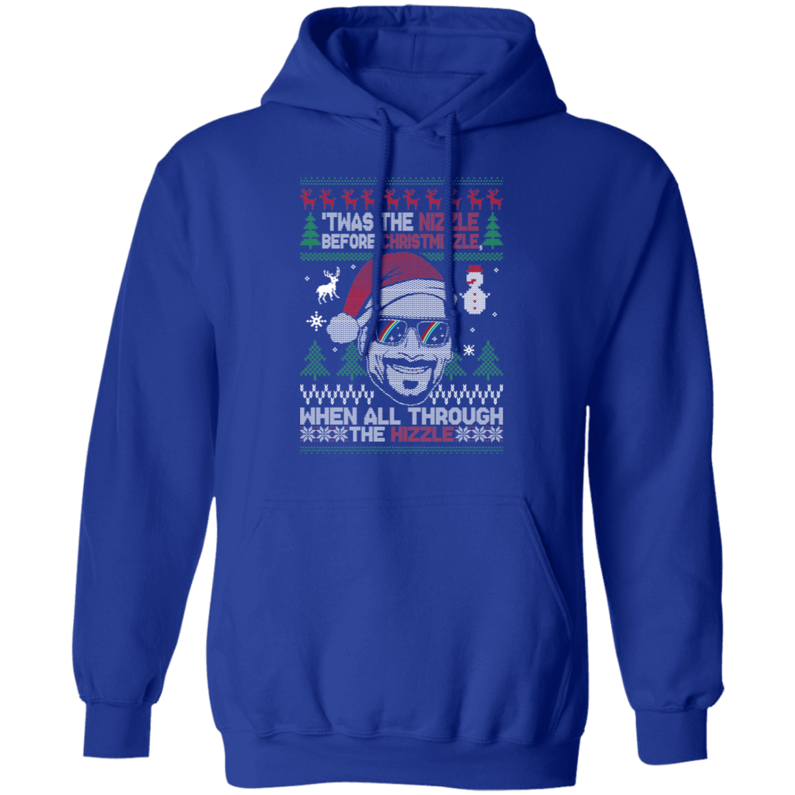 Nizzle Before Christmizzle Funny Ugly Christmas Party Pullover Hoodie
