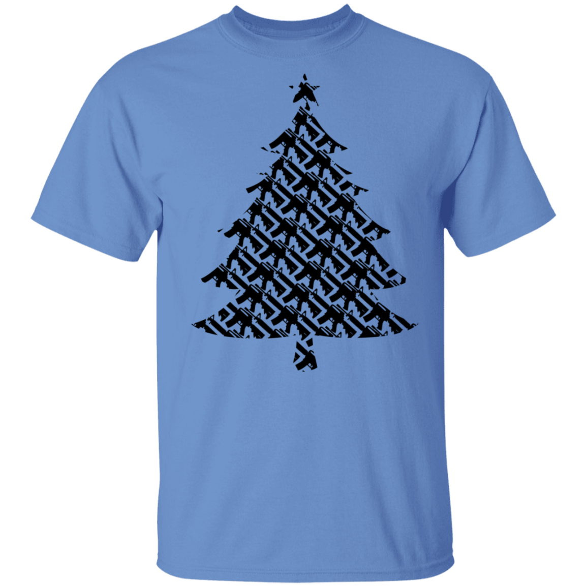 Rifle Firearm Christmas Tree T-Shirt