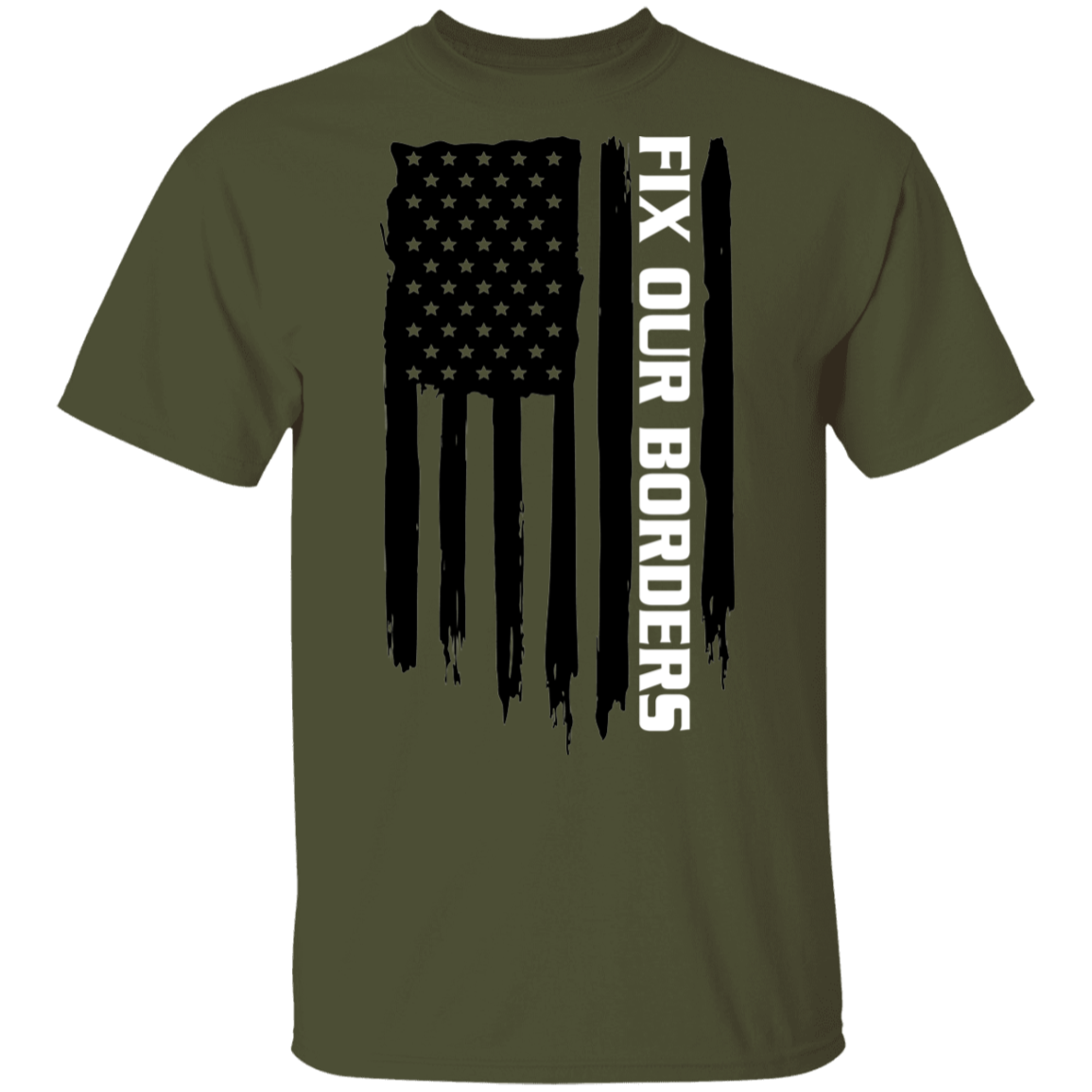Fix Our Borders USA American Flag T-Shirt