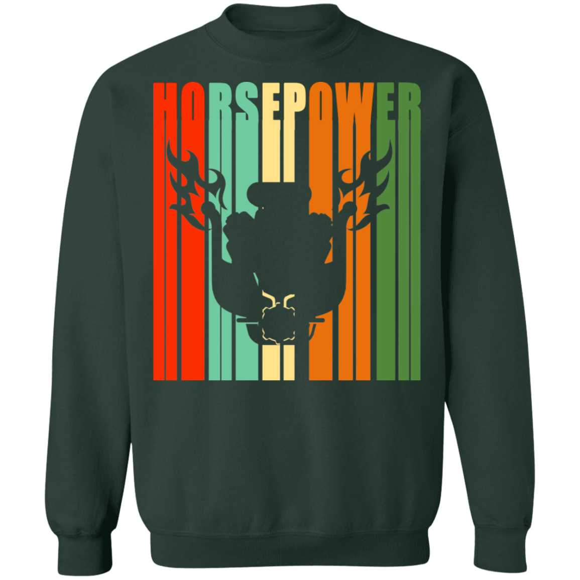 power horse Horsepower HP V8 American Muscle Crewneck Sweatshirt