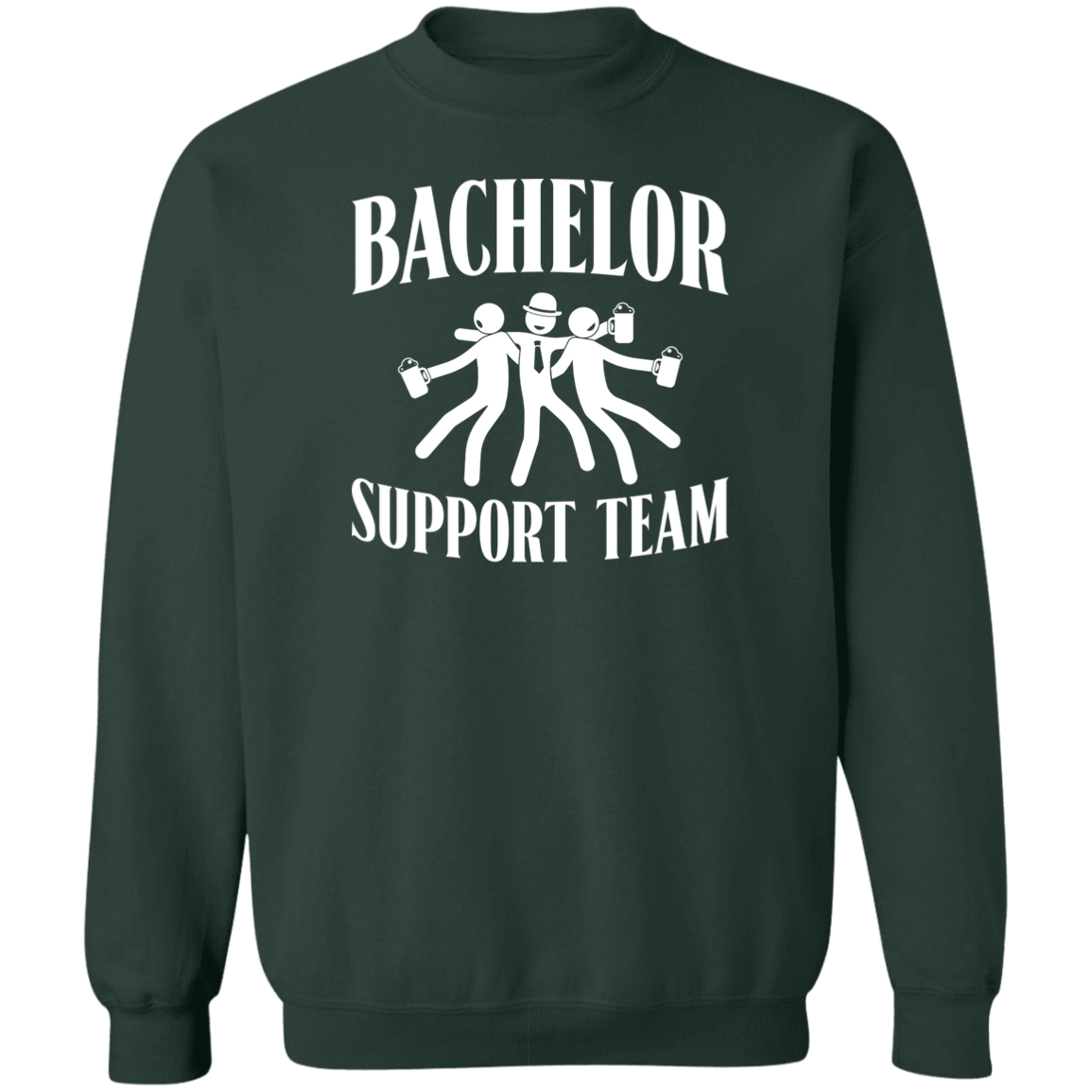 Bachelor Party Funny Support Team Crewneck Sweatshirt
